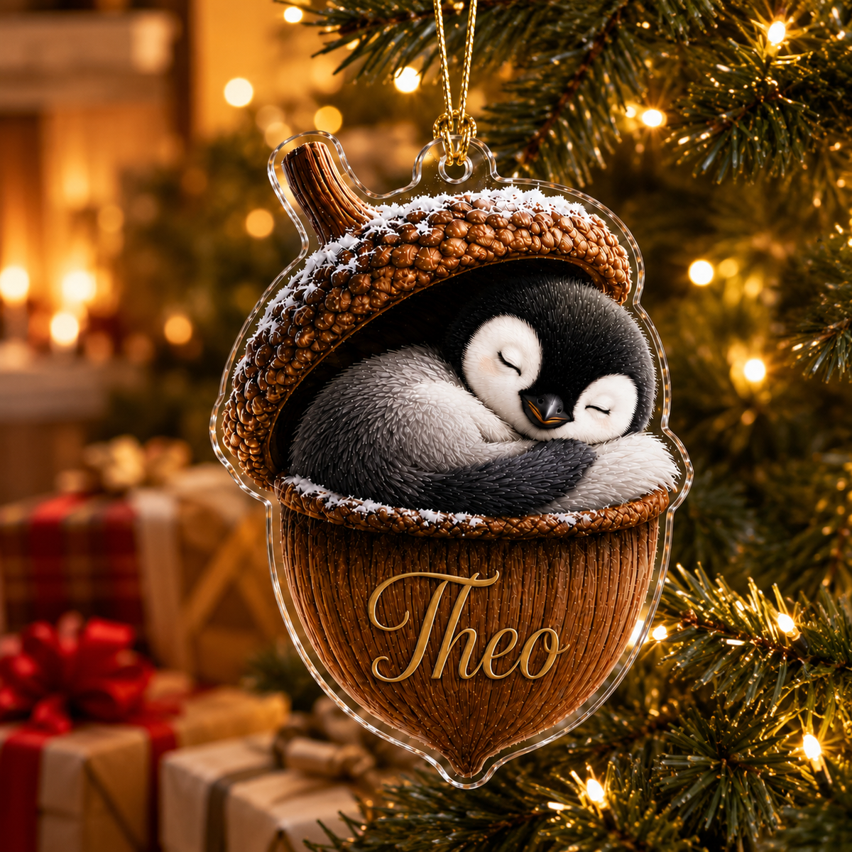 Animal Tree Decor Acrylic Peguin