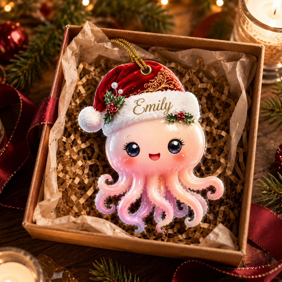 Animal With Santa Hat Octopus