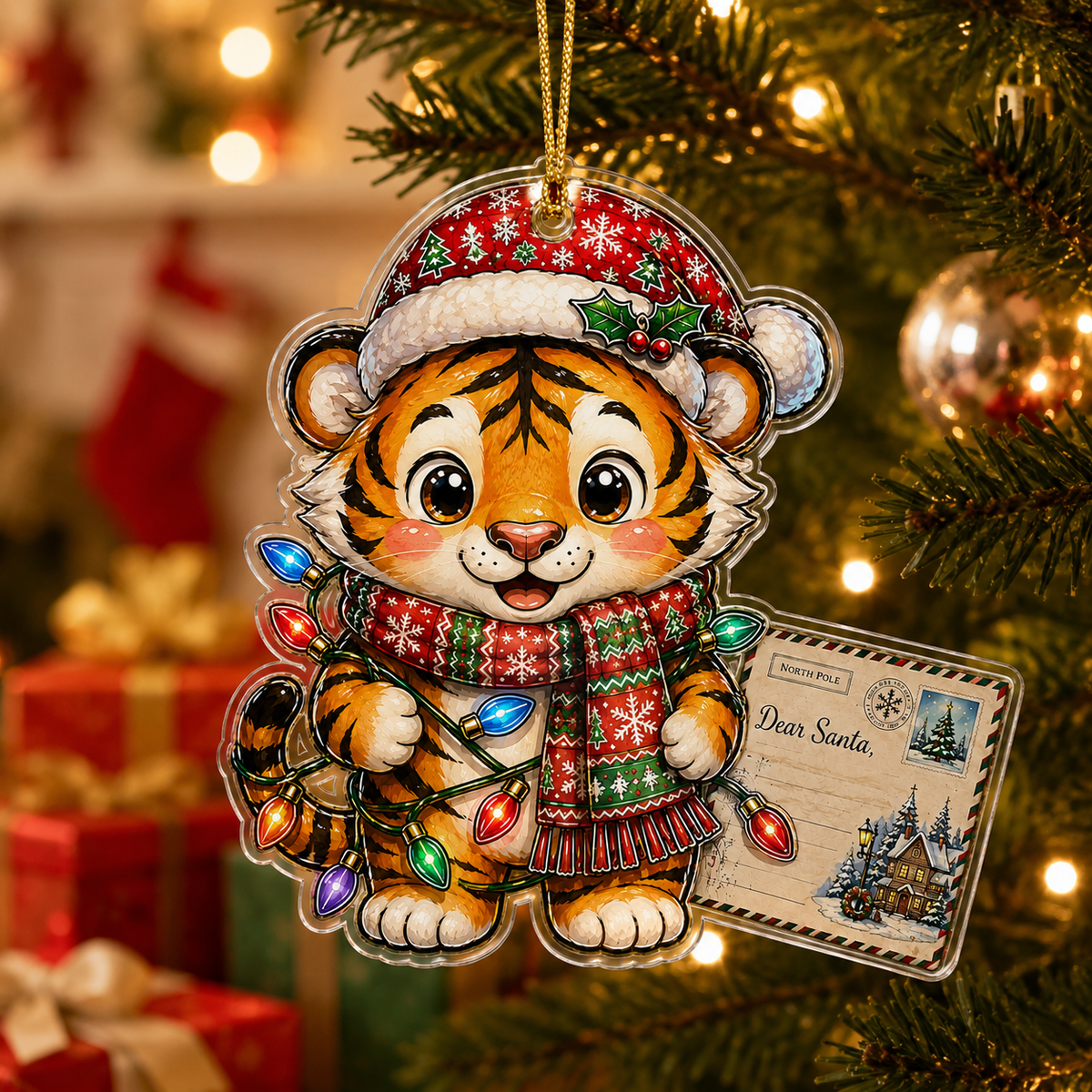 Animal With Christmas Led Tiger