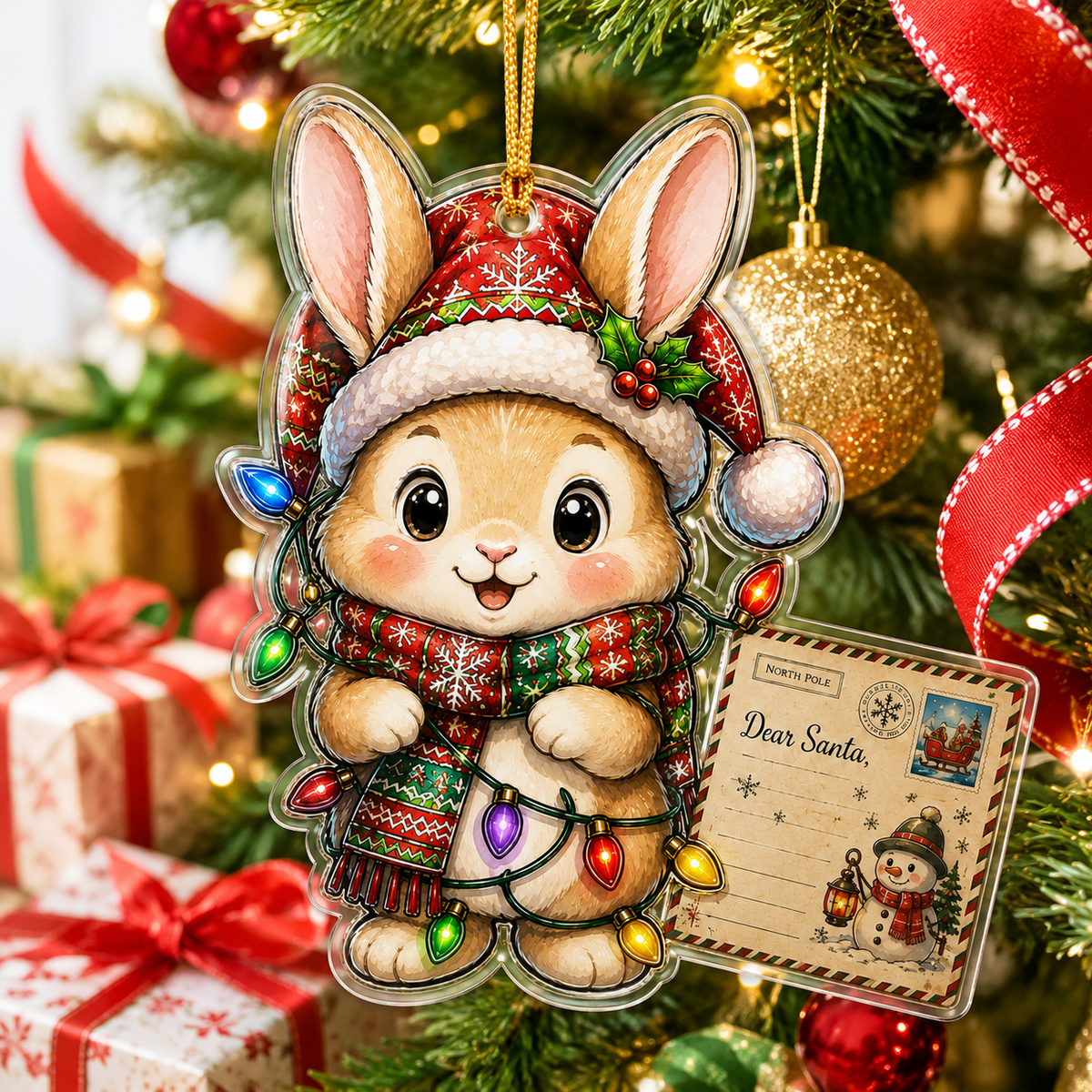 Animal With Christmas Led Rabbit