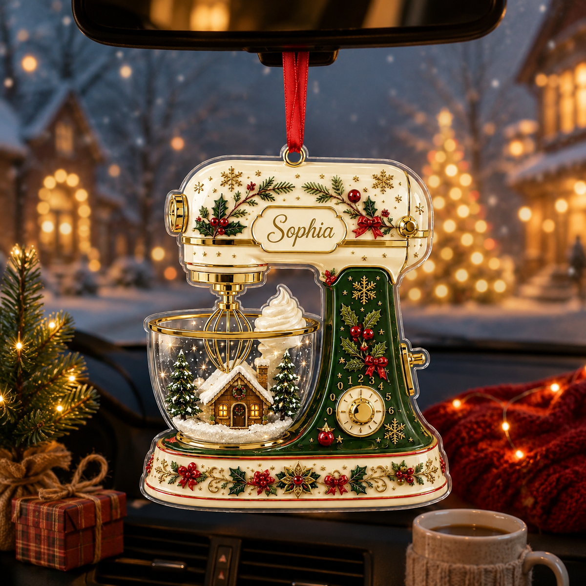 Personalized Kitchen Utensils Acrylic Winter Dough Mixer