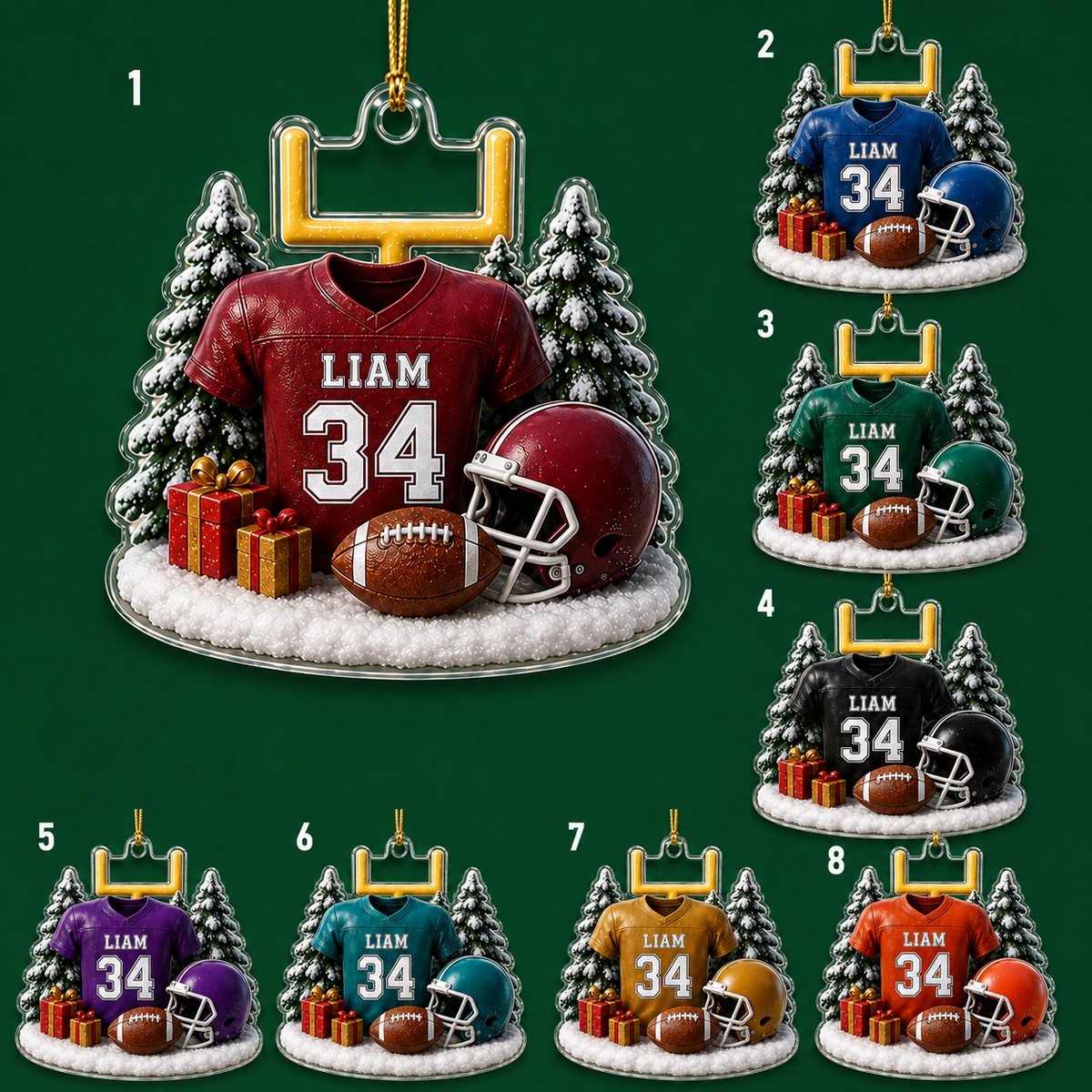 American Football Custome Name Acrylic Style 20