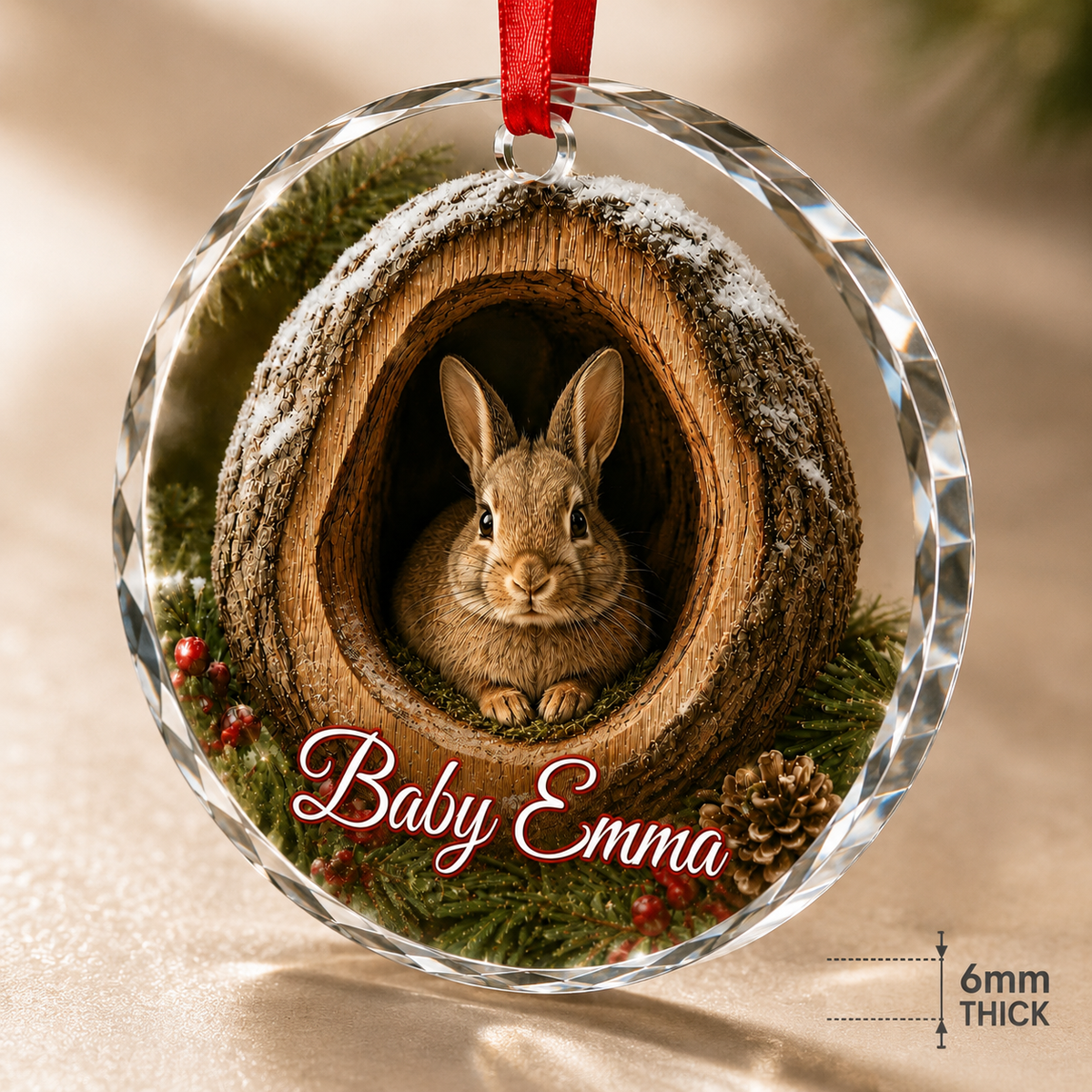Glass ornament Animal Rabbit