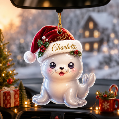 Animal With Santa Hat Sea Lion