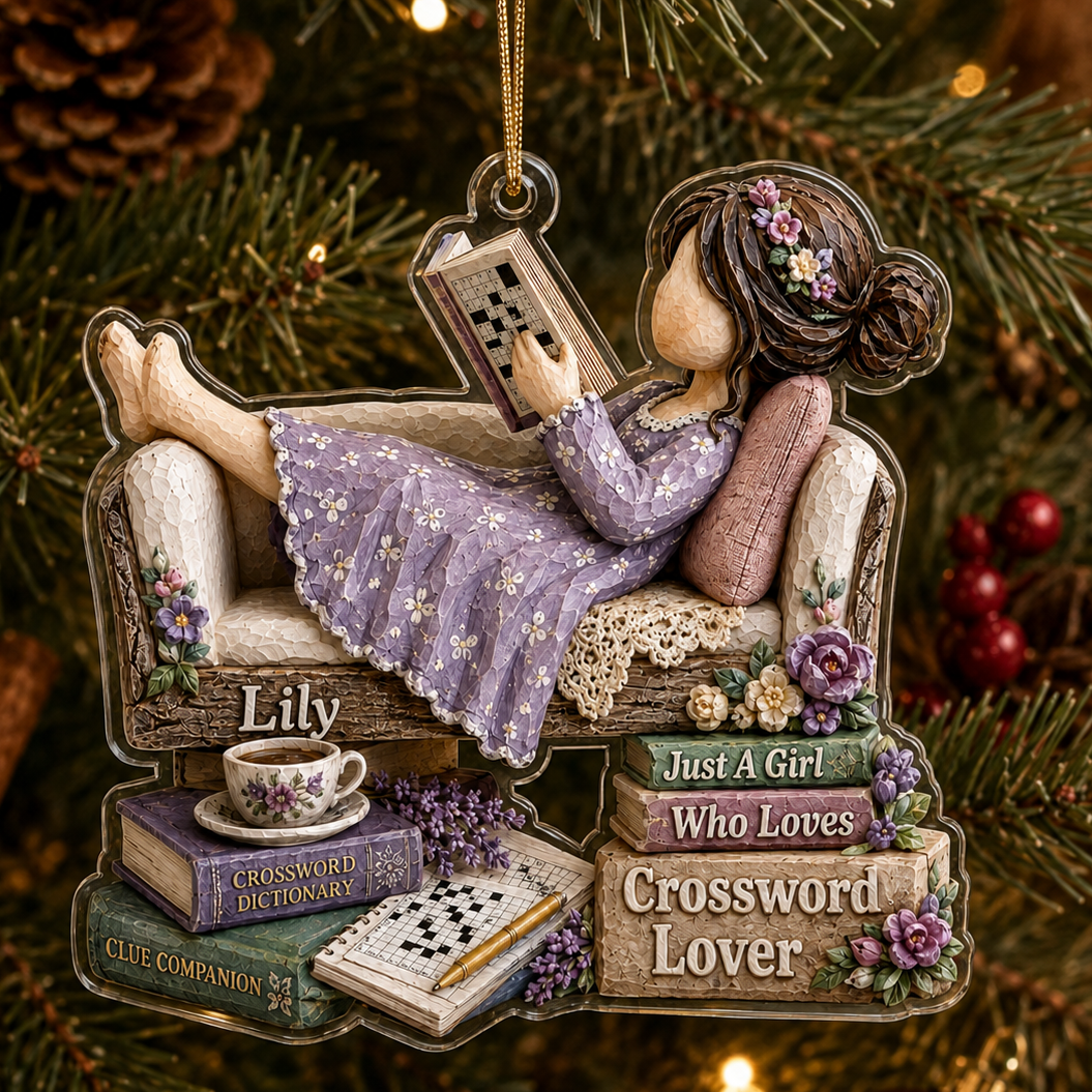 Personalized Just A Girl Hobby Crossword Lover