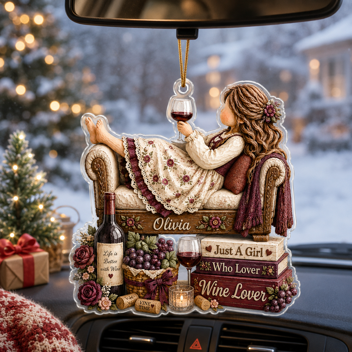 Personalized Just A Girl Hobby Wine Lover