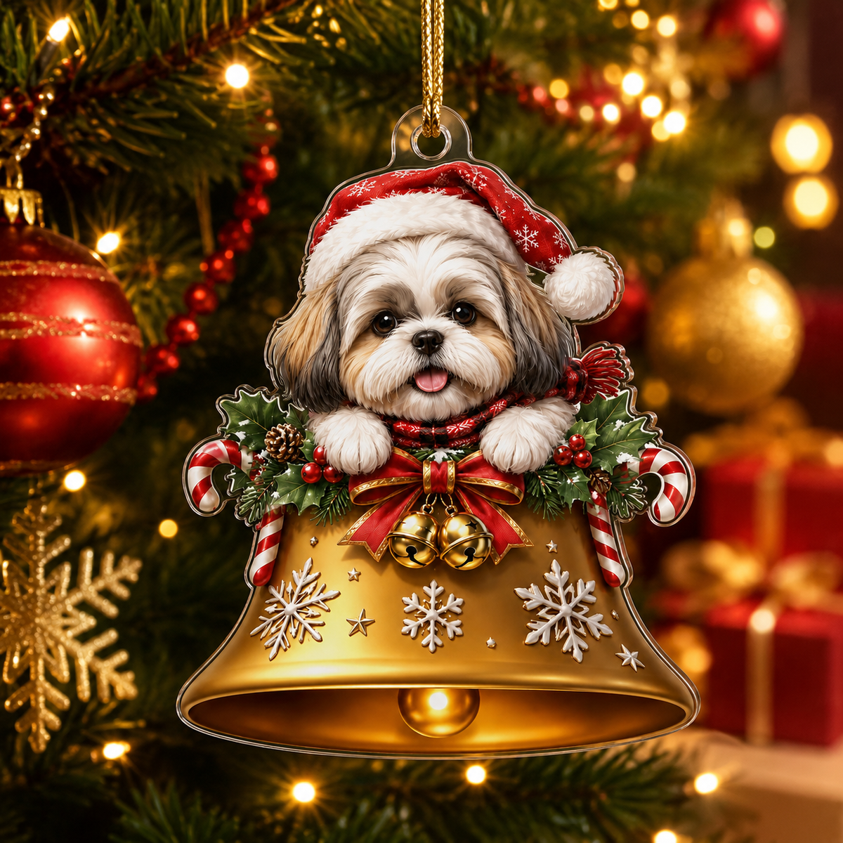 Dog Christmas Bell Shih Tzu