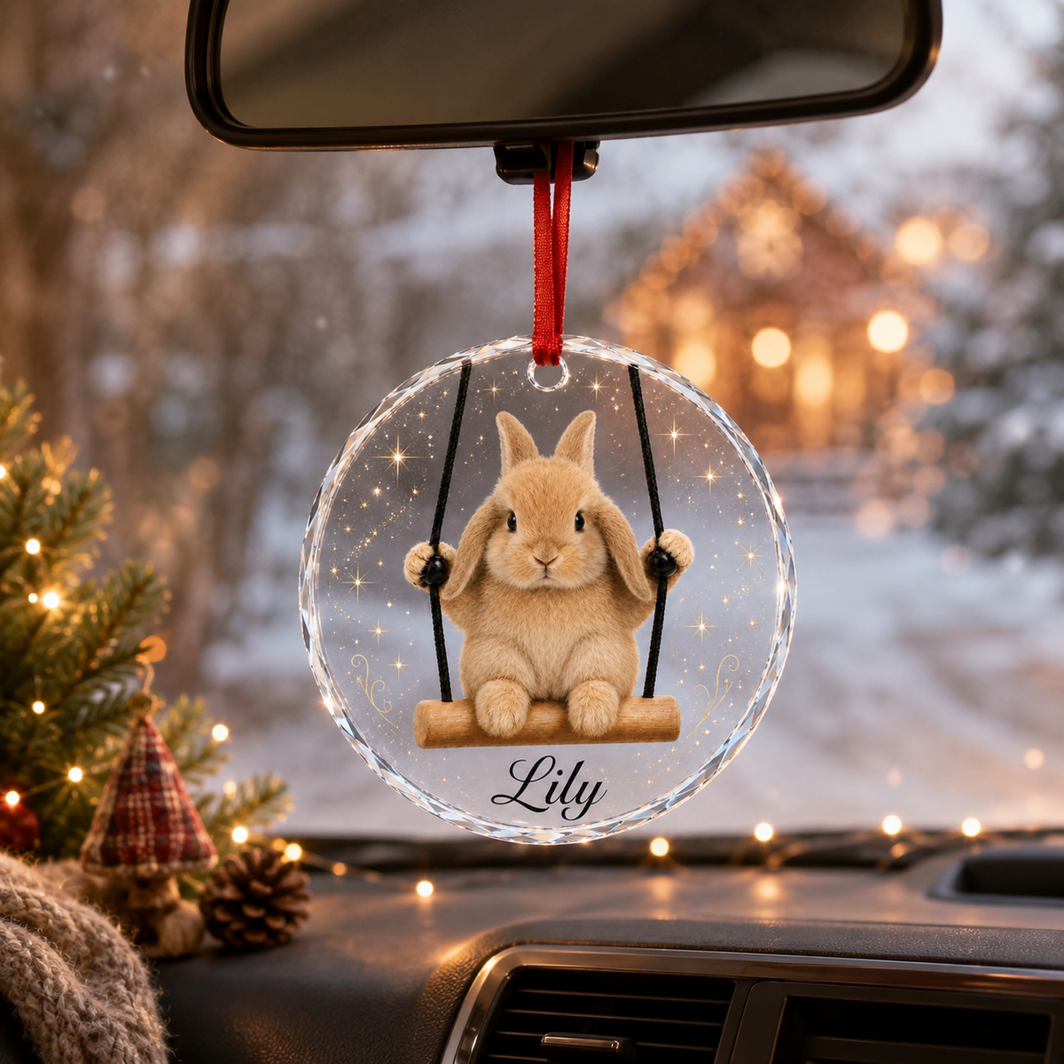 Animal Glass Ornament Rabbit
