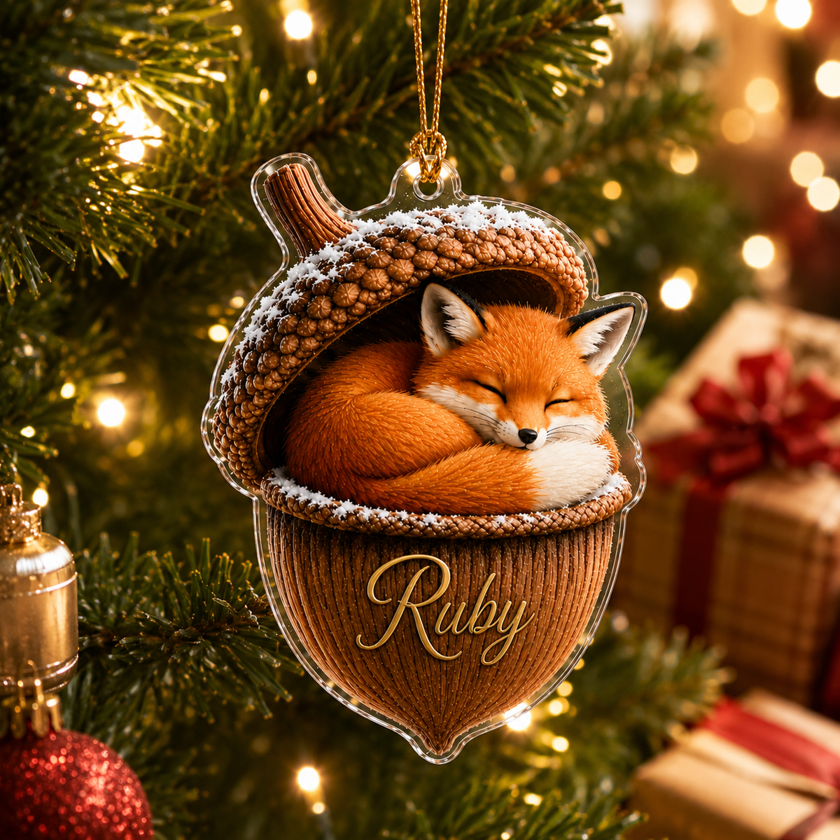 Animal Tree Decor Acrylic Fox