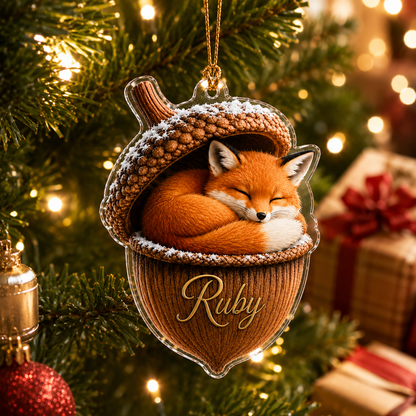 Animal Tree Decor Acrylic Fox