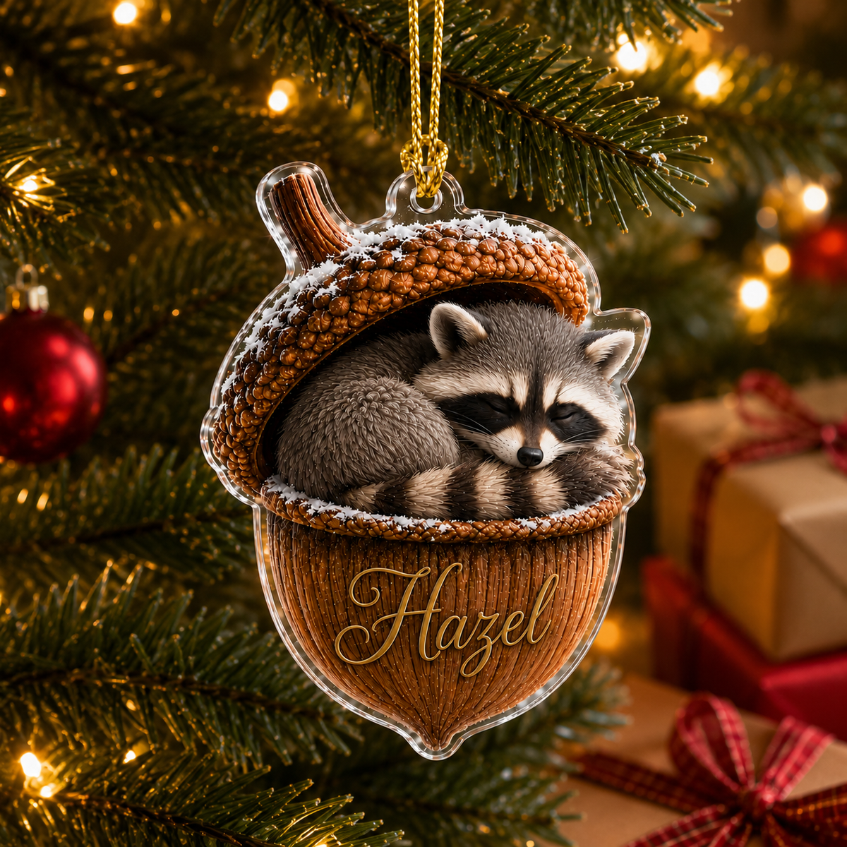 Animal Tree Decor Acrylic Raccoon