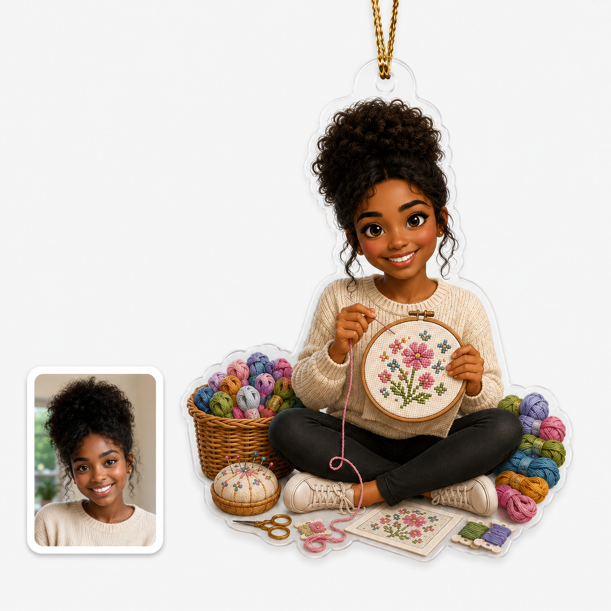 Custom Photo Hobbies Acrylic - Cross-Stitching