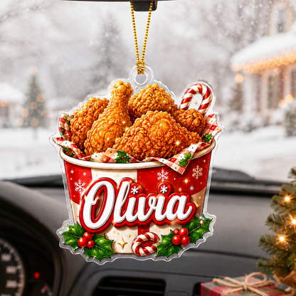 Custom Name Food Acrylic - Fried Chicken