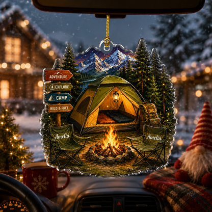 Camping Personalize Acrylic Moutain Camping