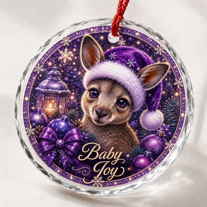 Purple Animal At Christmas Kangaroo