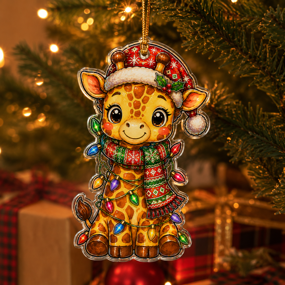 Animal With Christmas Led Giraffe