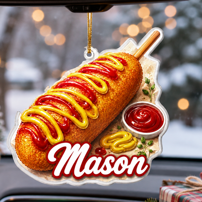 Breakfast Custom Name Corn Dog Acrylic