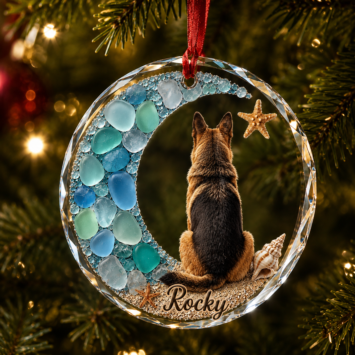 Custom Dog Seashell German Shepherd