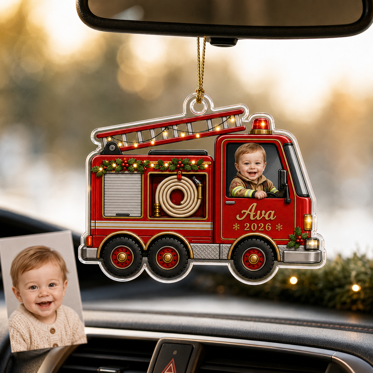 Baby Photo Fire Truck
