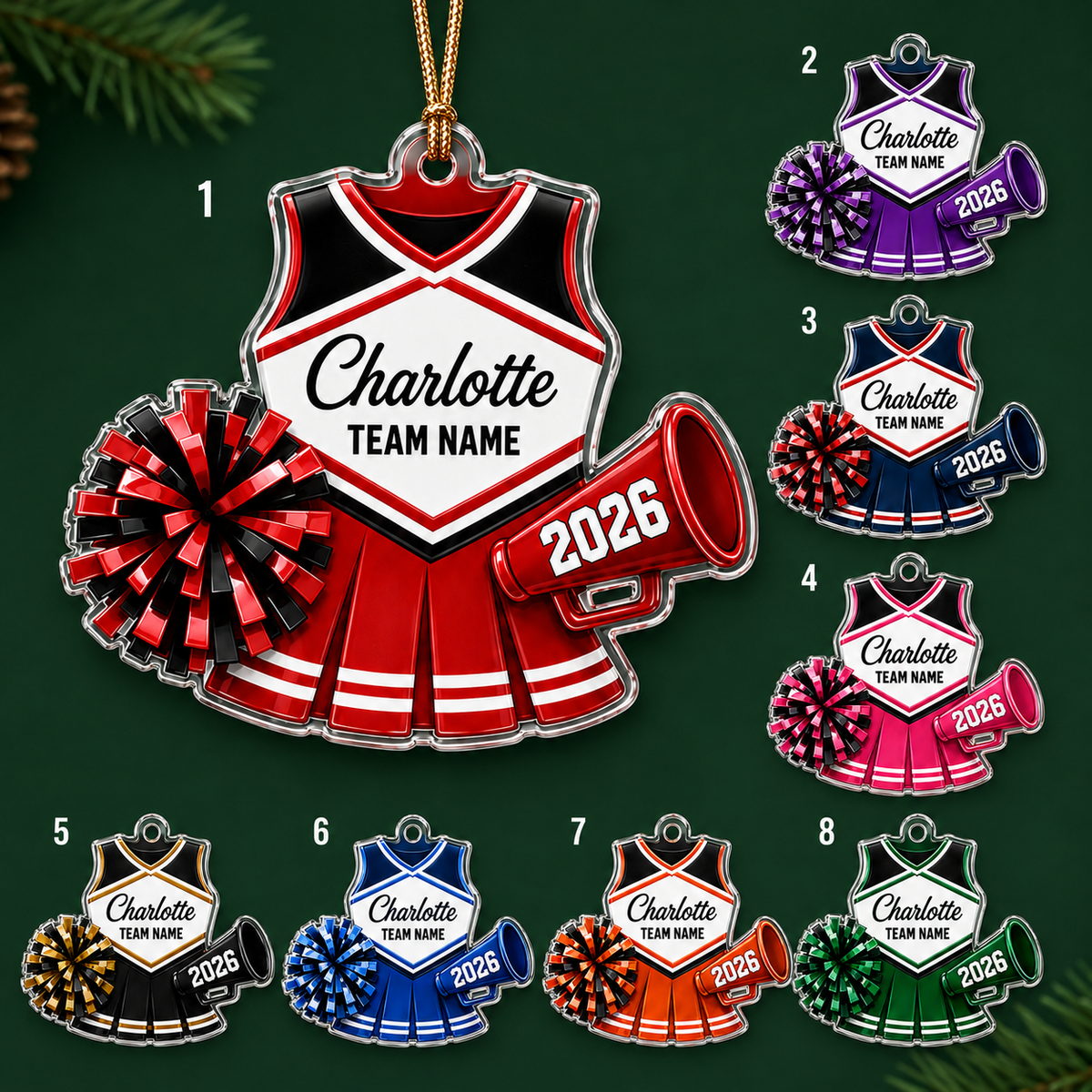 Cheerleading Color Acrylic Style 9