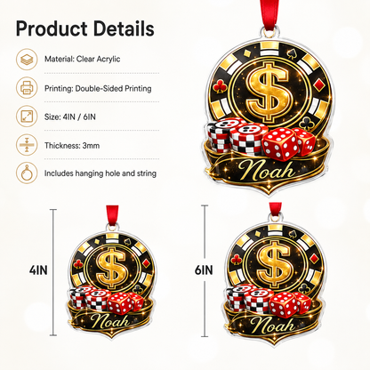 Pocker Custome Name Acrylic Dollar Pocker
