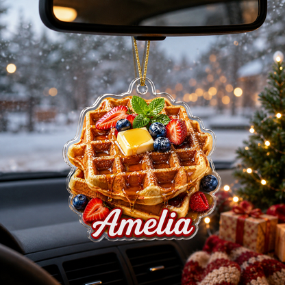 Breakfast Custom Name Waffle Acrylic