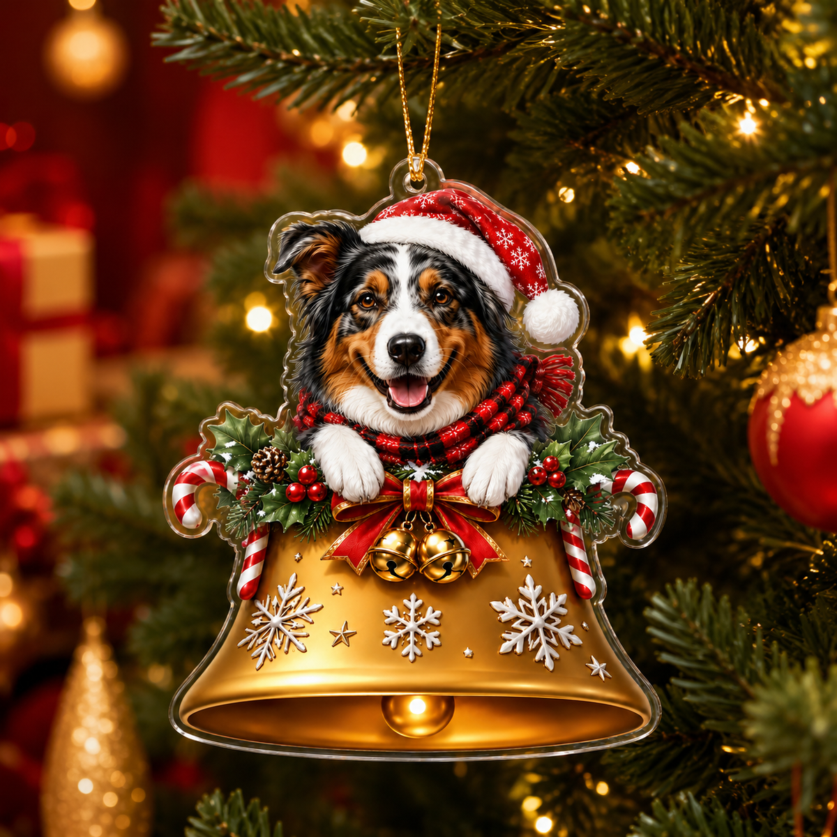 Dog Christmas Bell Australian Shepherd