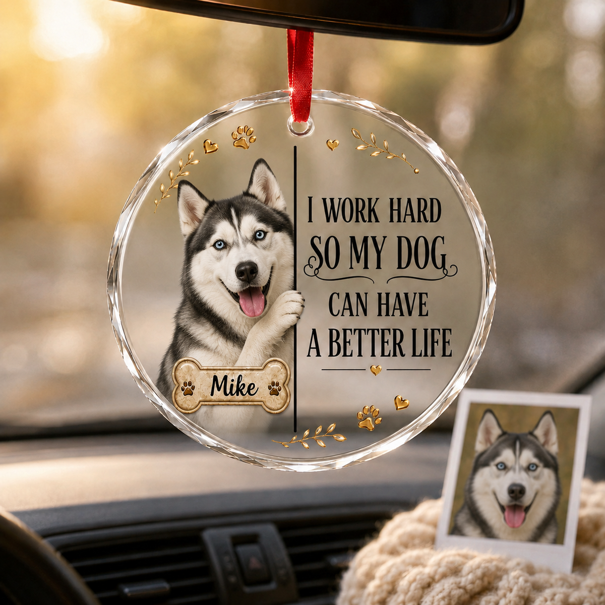 Custom Photo Dog With Cute Quote