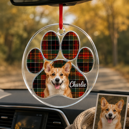 Custom Name  With Paw Print