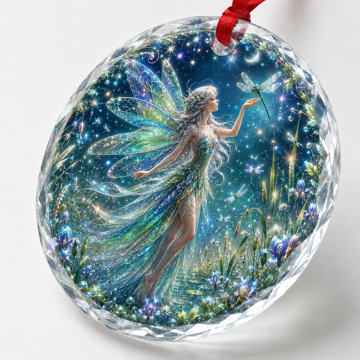 Fairy Glass Ornament Dragonfly Fairy