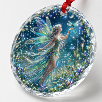 Fairy Glass Ornament Dragonfly Fairy