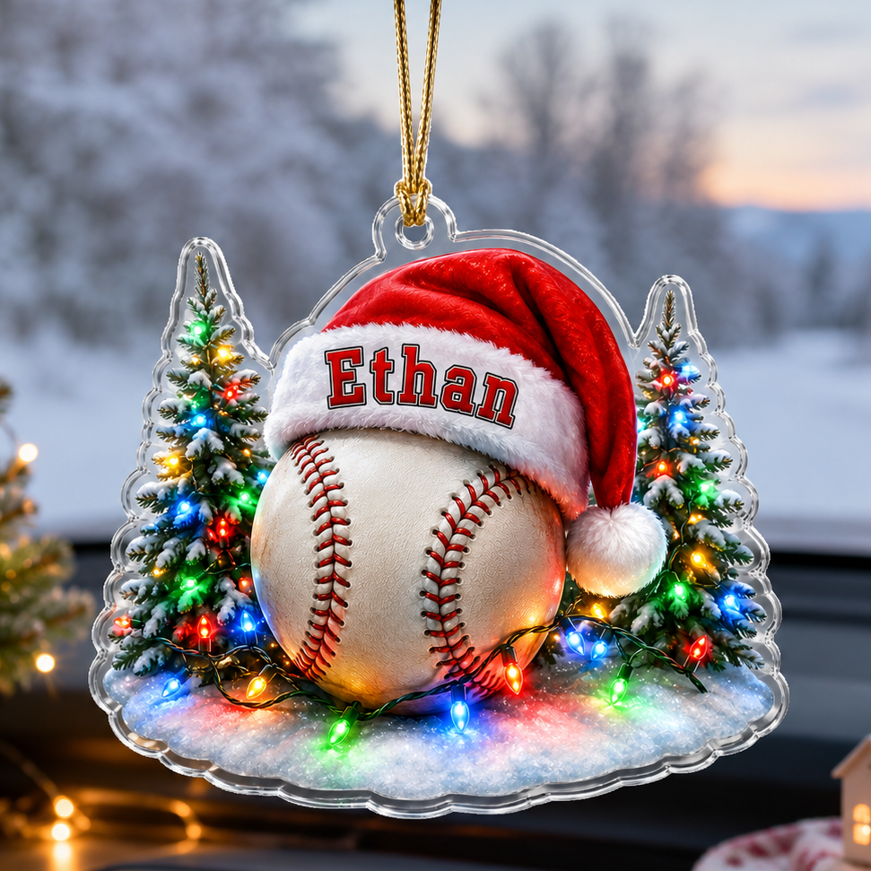 Custom Sports Christmas Acrylic - Basketball