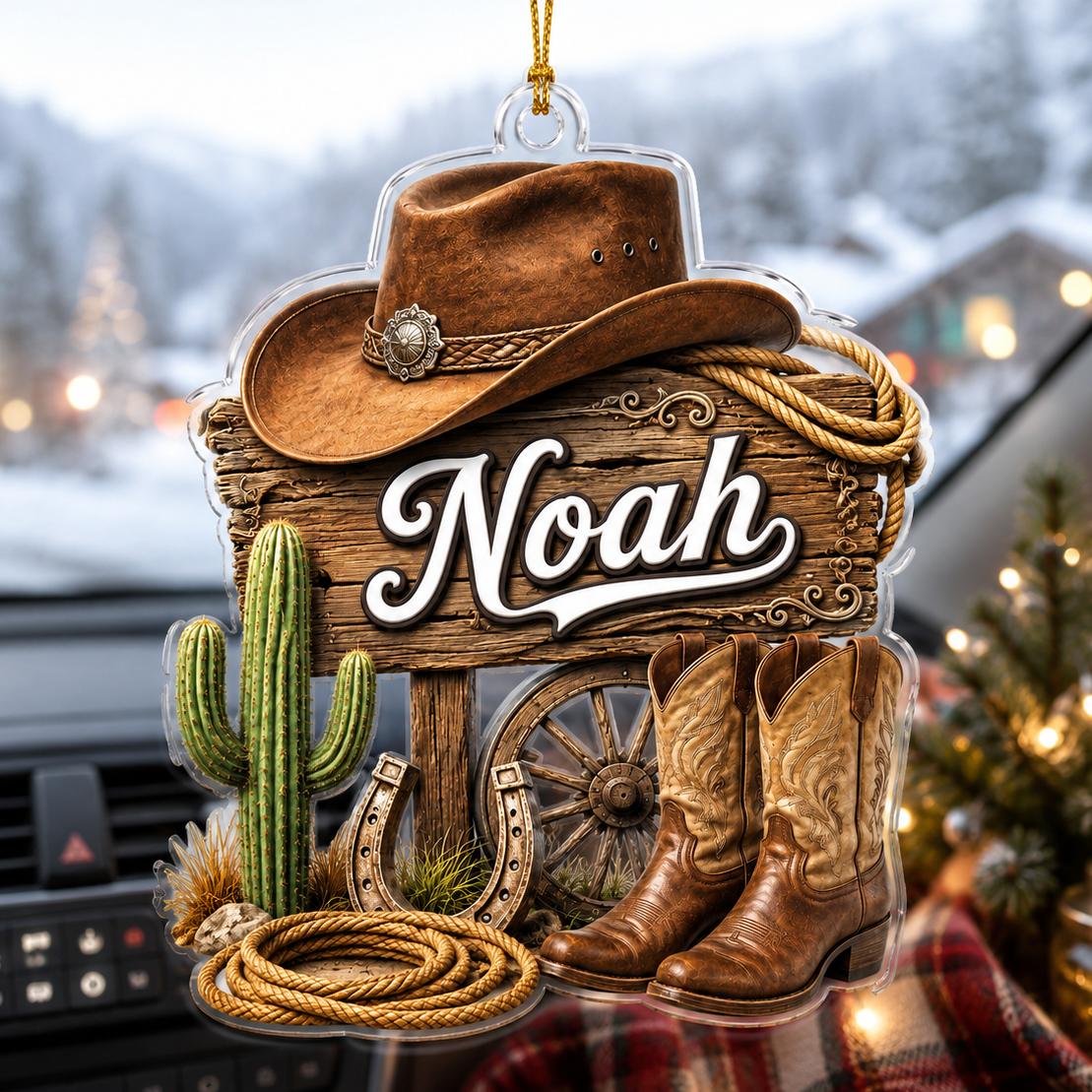 Personalized Boots Western Sign Acrylic
