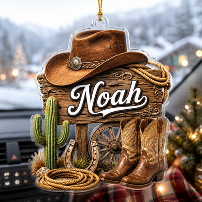 Personalized Boots Western Sign Acrylic