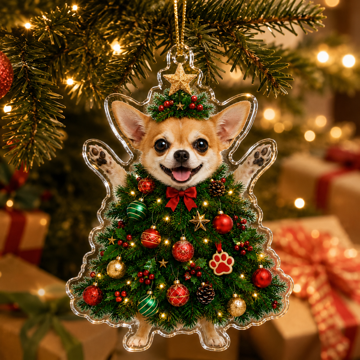 Dog Santa Tree Chihuahua