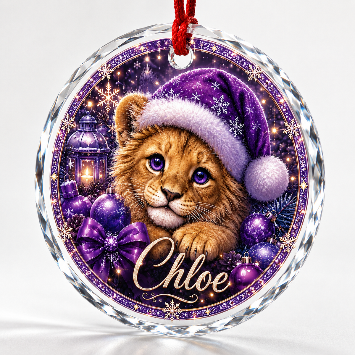 Purple Animal At Christmas Lion