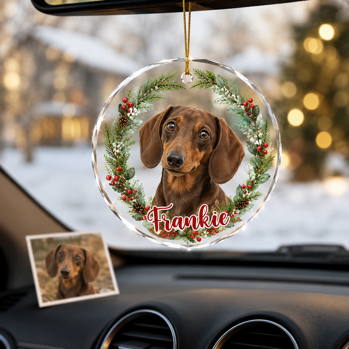 Custom Photo Dog Xmas Style 8