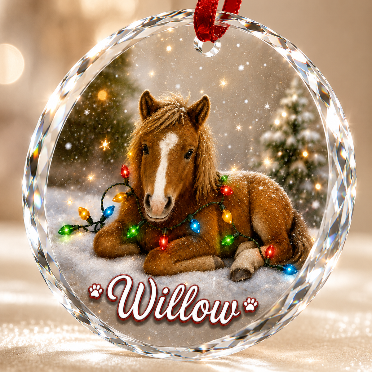 Glass Animal Led Light Horse