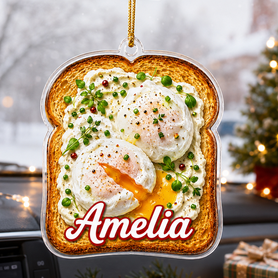 Breakfast Custom Name Poached Eggs on Toast Acrylic