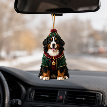 Dog Chrismast With Noel Sweater Bearnes Mountain Dog