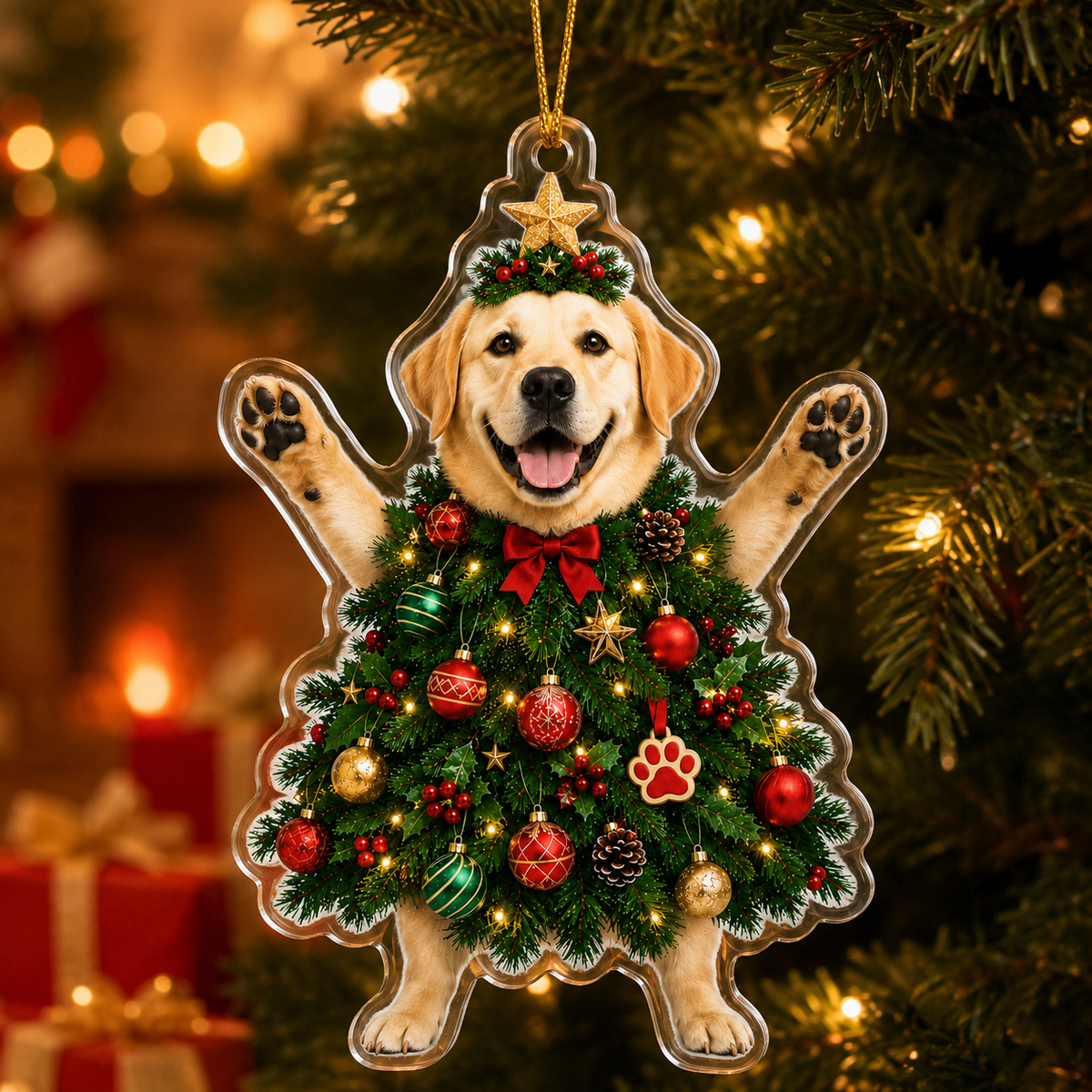 Dog Santa Tree Labrador Retriever