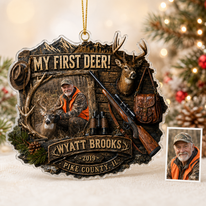 Personalized Hunting First Deer Keepsake Acrylic