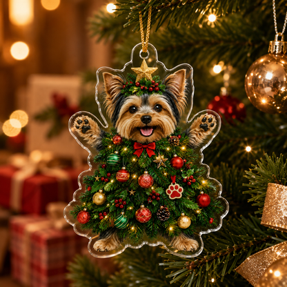 Dog Santa Tree Yorkshire Terrier