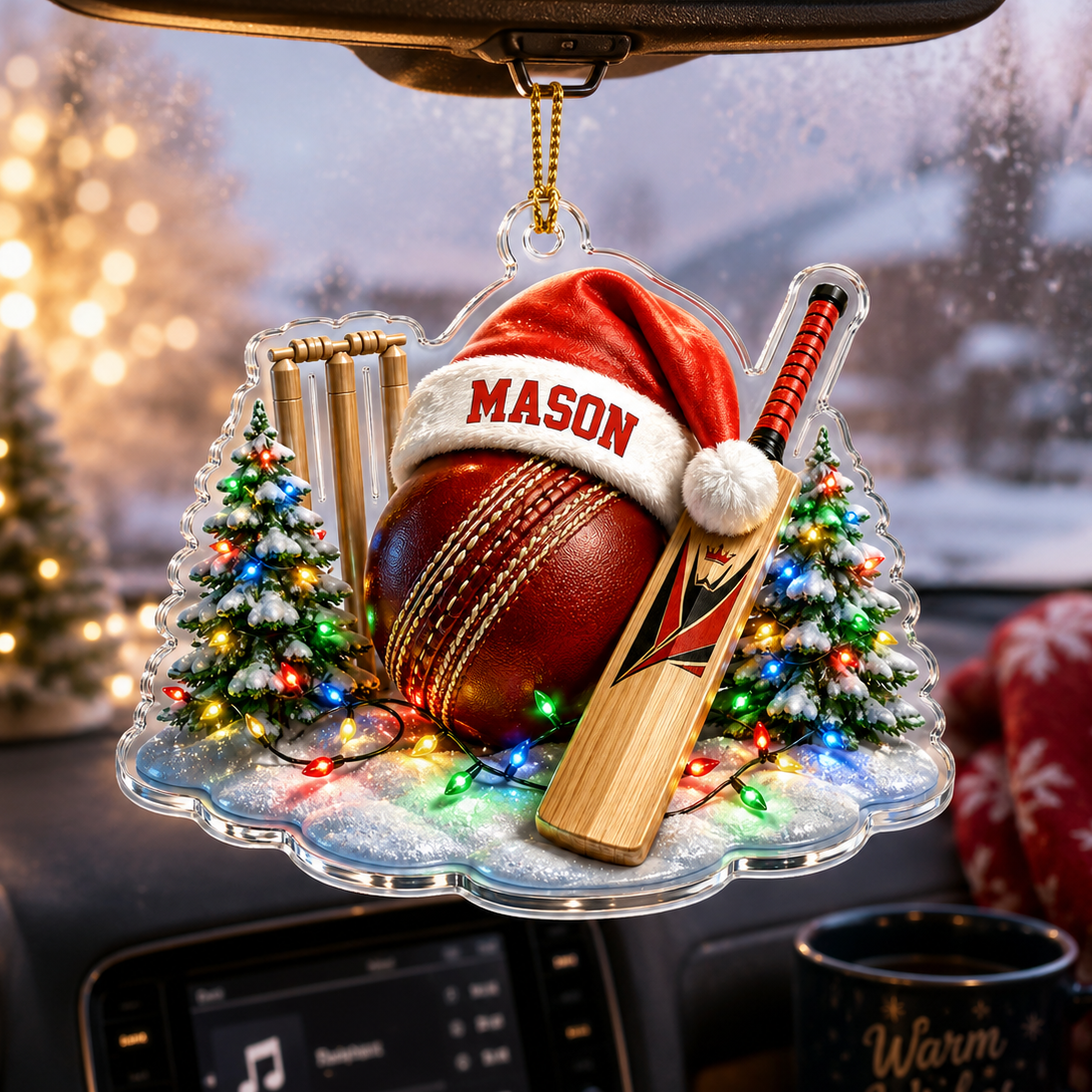 Custom Sports Christmas Acrylic - Cricket