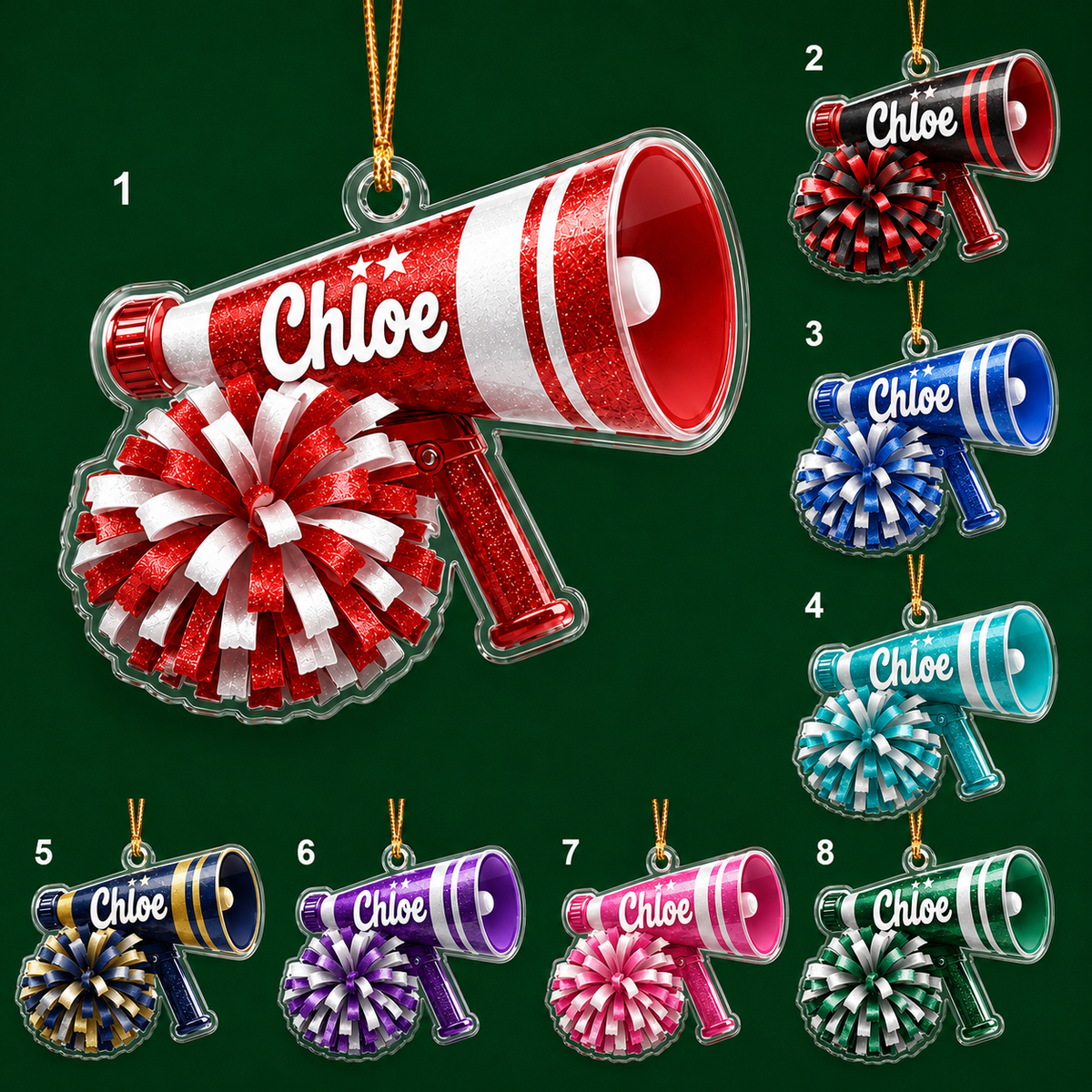 Cheerleading Color Acrylic Style 2