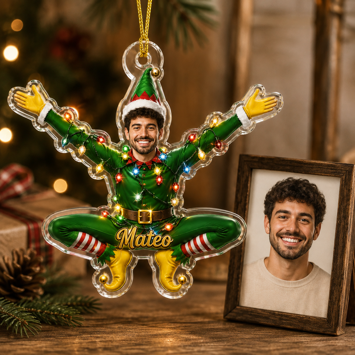 Custom Photo Christmas Elf Man