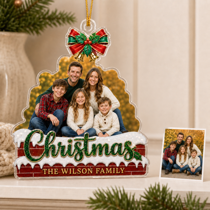 Custom Photo Christmas Family Chimney
