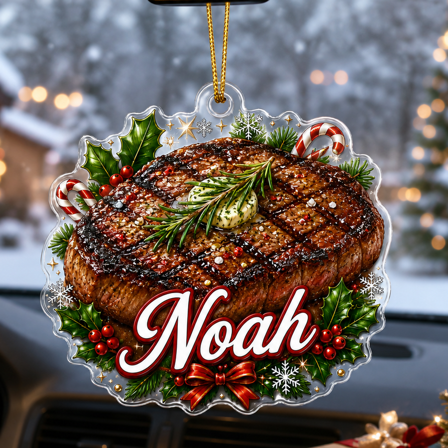 Custom Name Food Acrylic - Grilled Steak