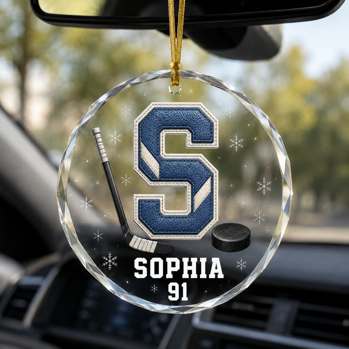 Sport Glass Alphabet Name Hockey