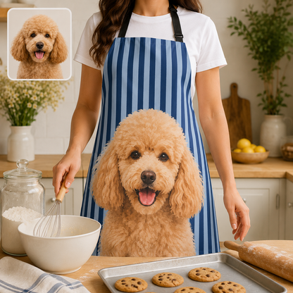 Custom Dog Apron Personalized Photo Cooking Apron, Unique Pet Parent Gift for Kitchen, BBQ and Baking THUC99